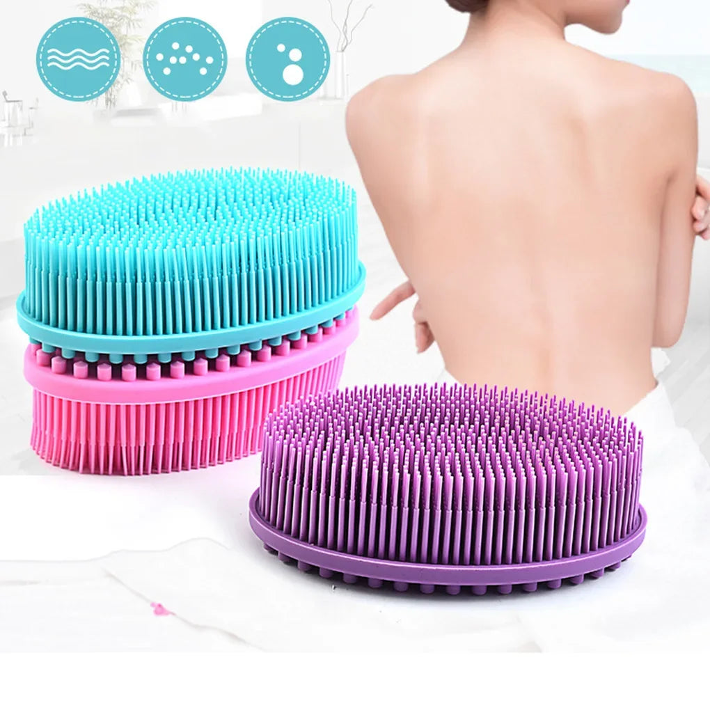 Escova de Banho em Silicone Macio para Bebê e Adulto - Exfoliação Suave e Massagem Relaxante